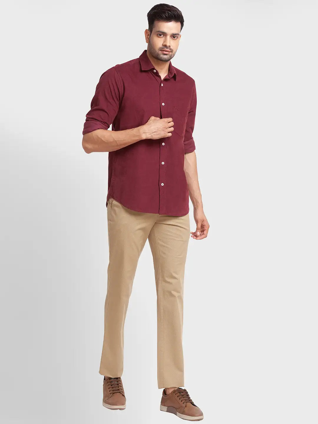 Men Tailored Fit Blue Shirt