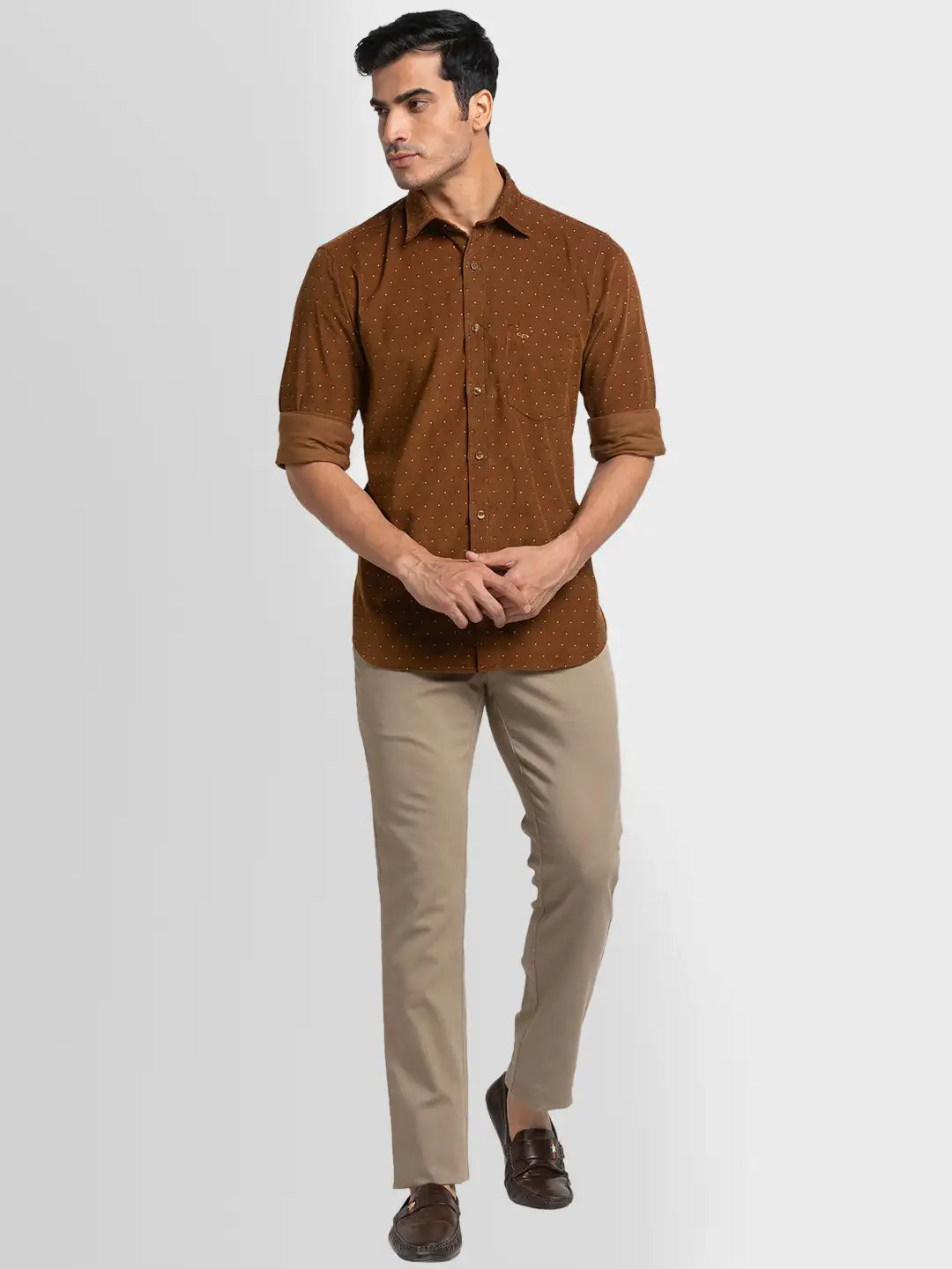 Men Tailored Fit Blue Shirt