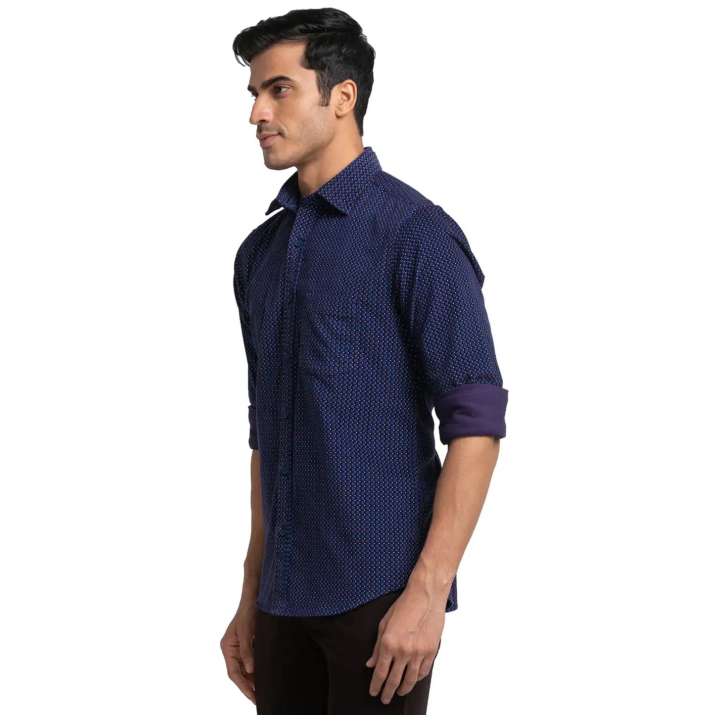 Men Tailored Fit Blue Shirt