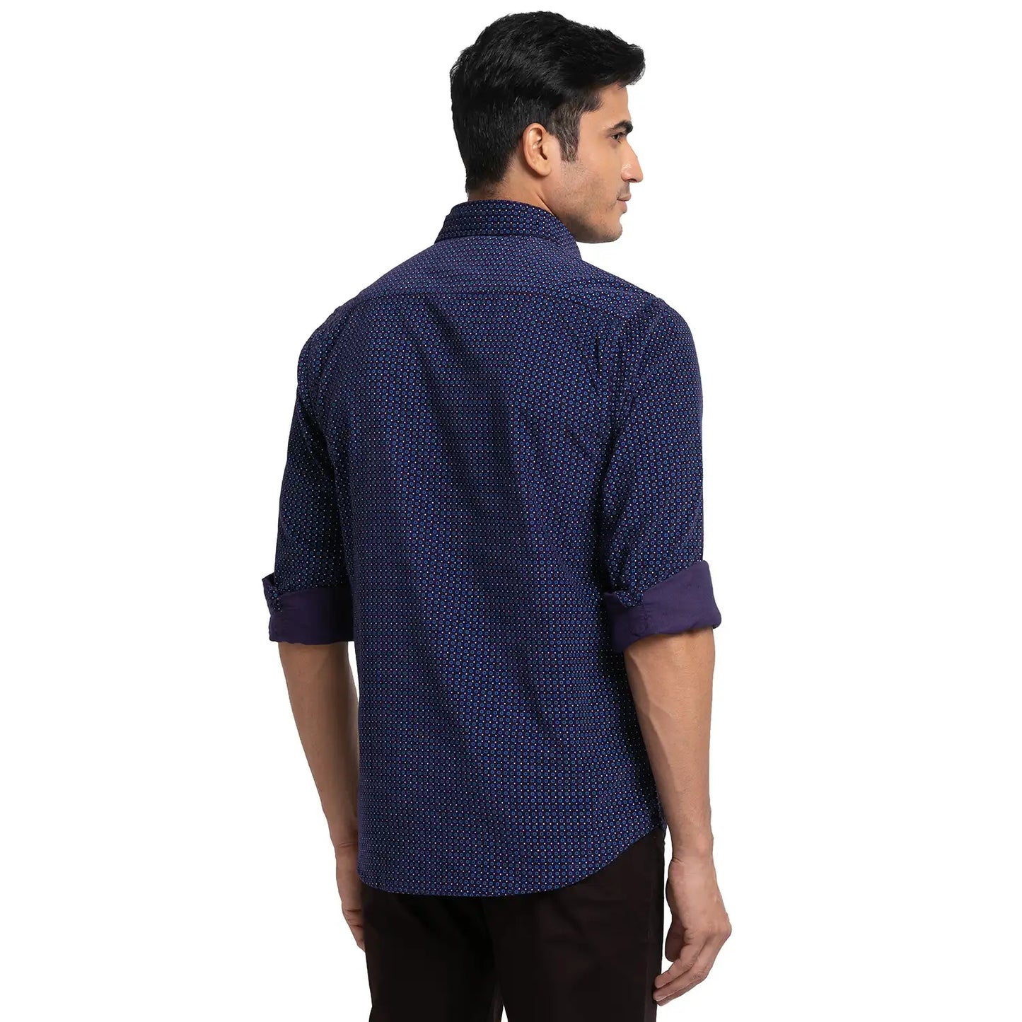 Men Tailored Fit Blue Shirt