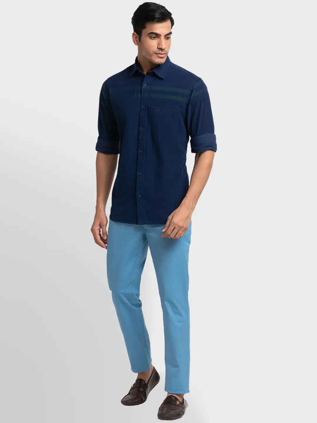 Men Tailored Fit Pink Shirt