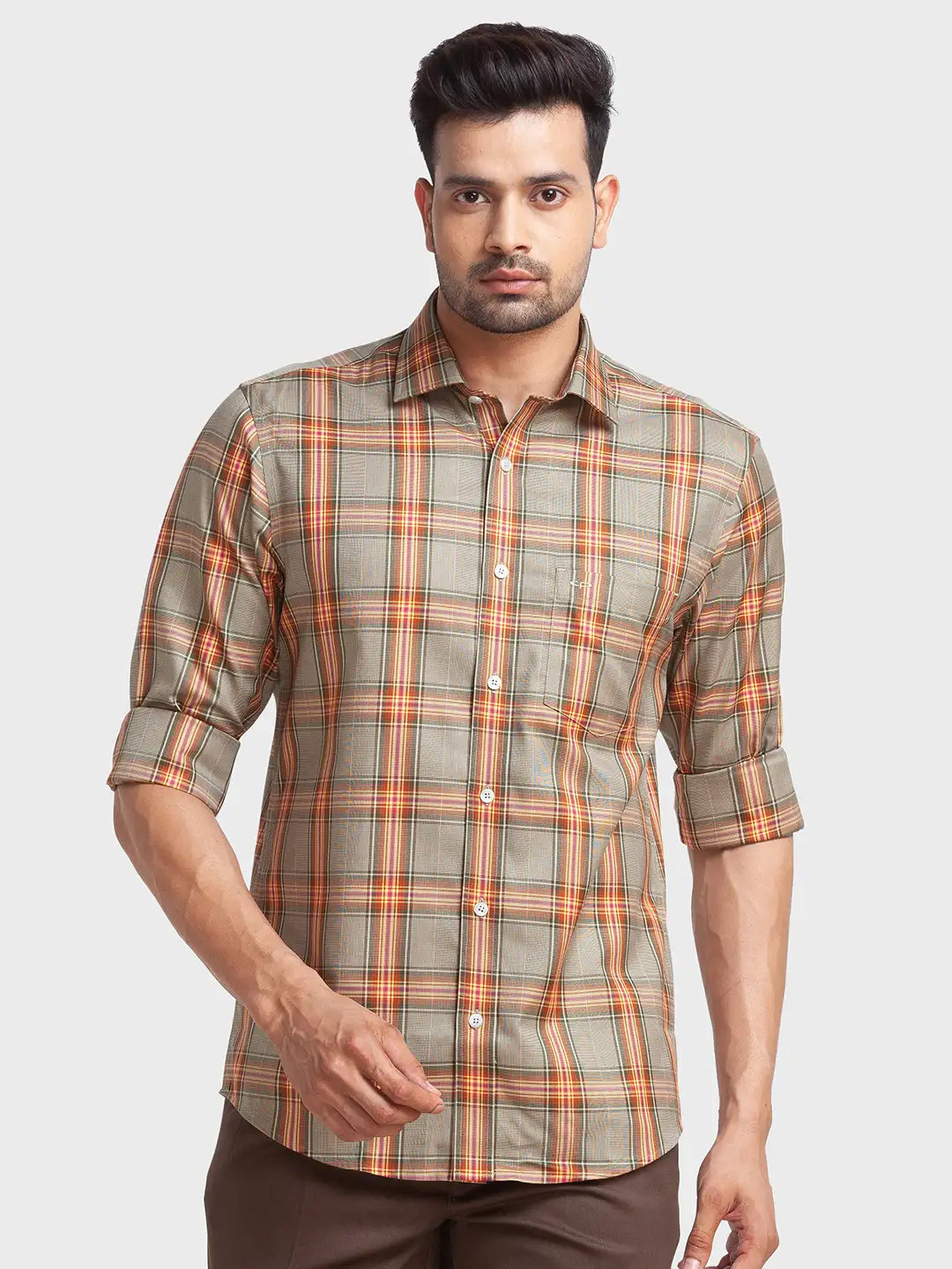 Men Tailored Fit Blue Shirt