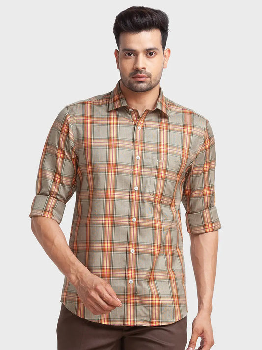 Men Tailored Fit Blue Shirt
