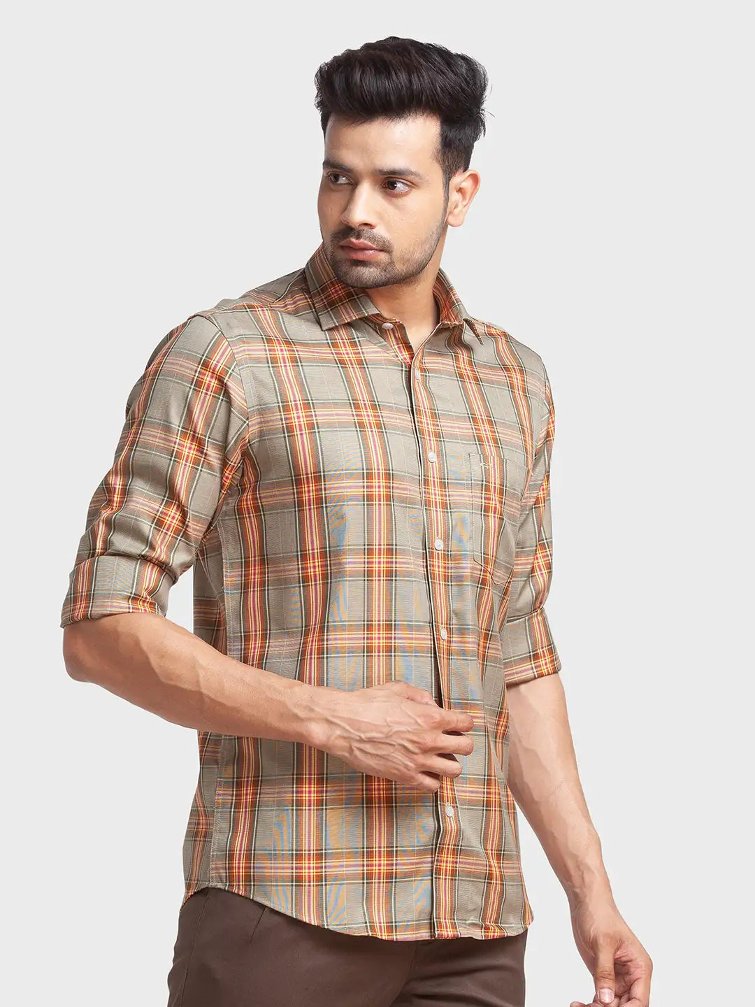 Men Tailored Fit Blue Shirt