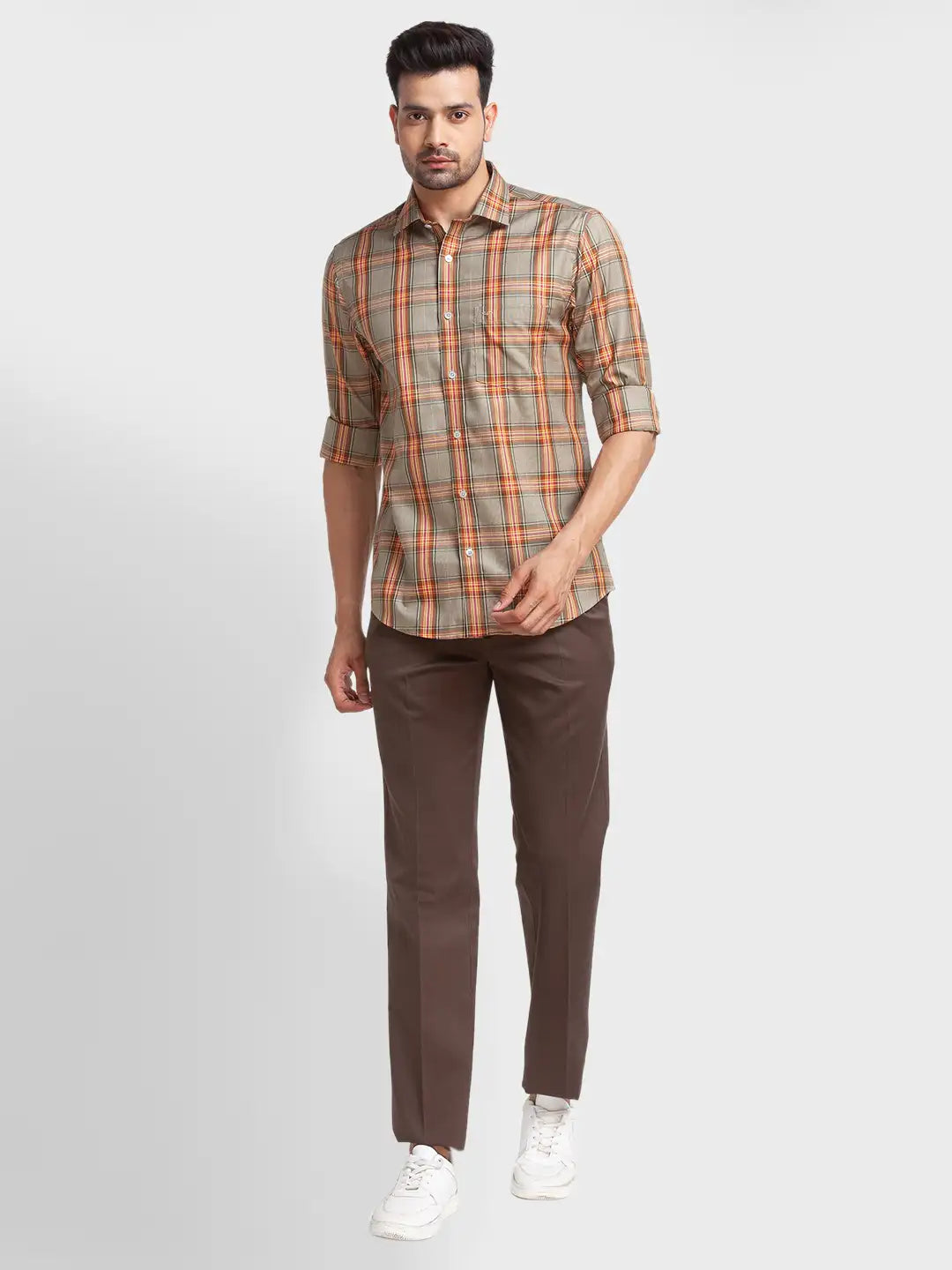Men Tailored Fit Blue Shirt