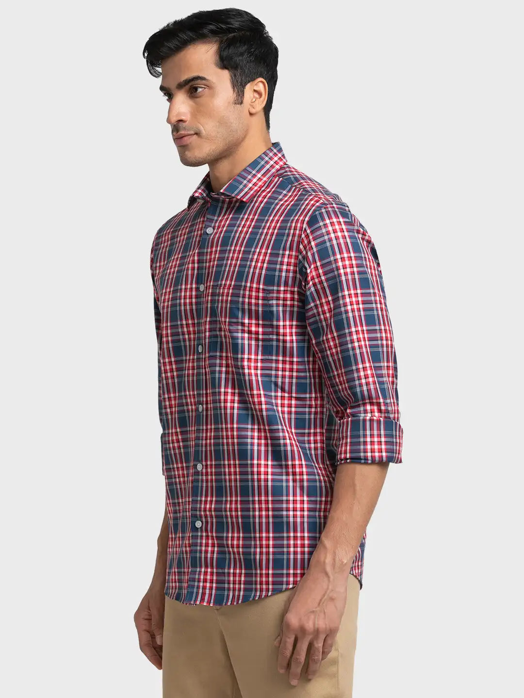 Men Tailored Fit Blue Shirt