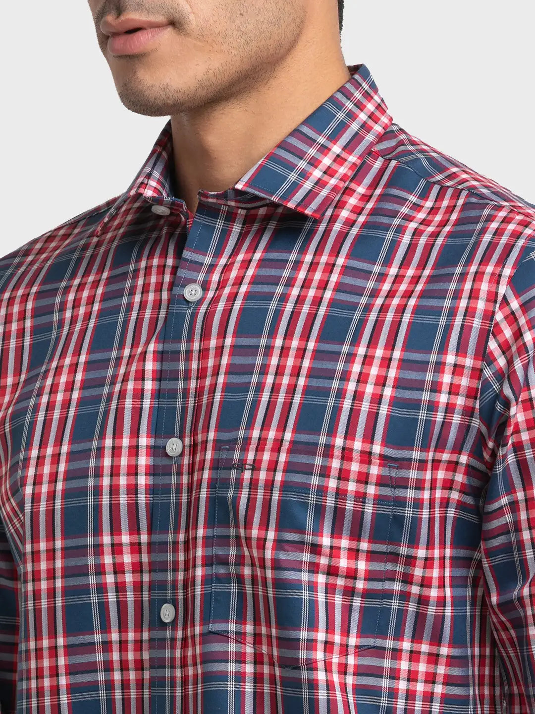 Men Tailored Fit Blue Shirt