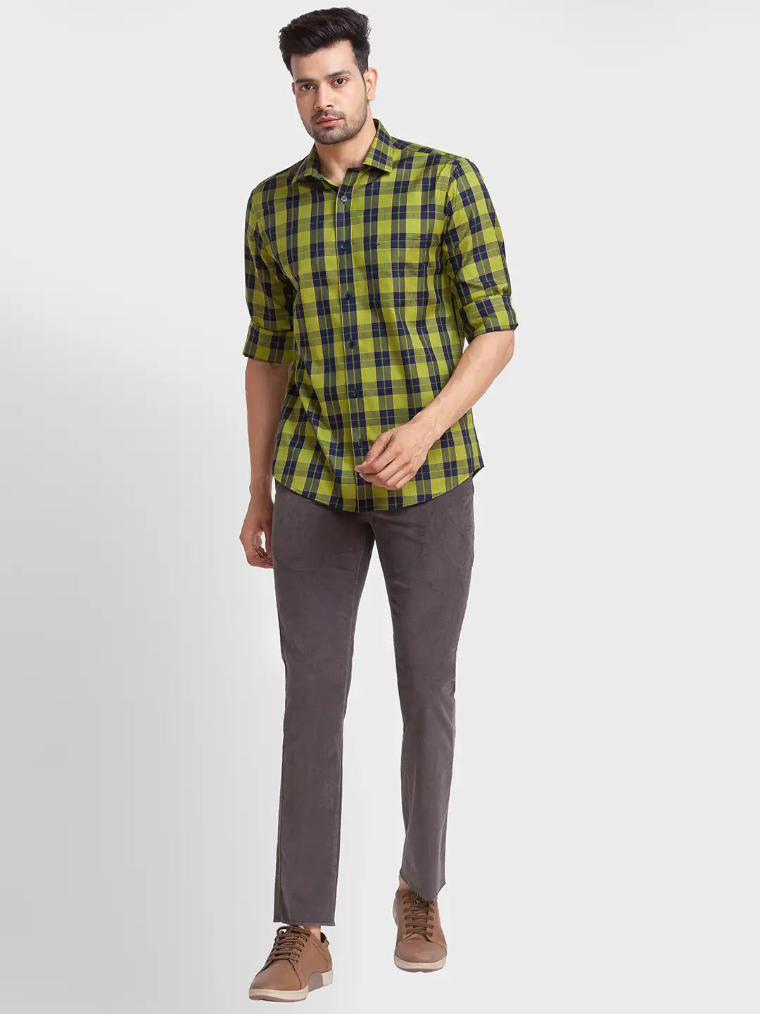 Men Tailored Fit Red Shirt