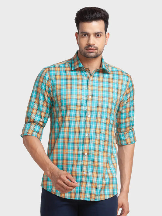 Men Tailored Fit Maroon Shirt