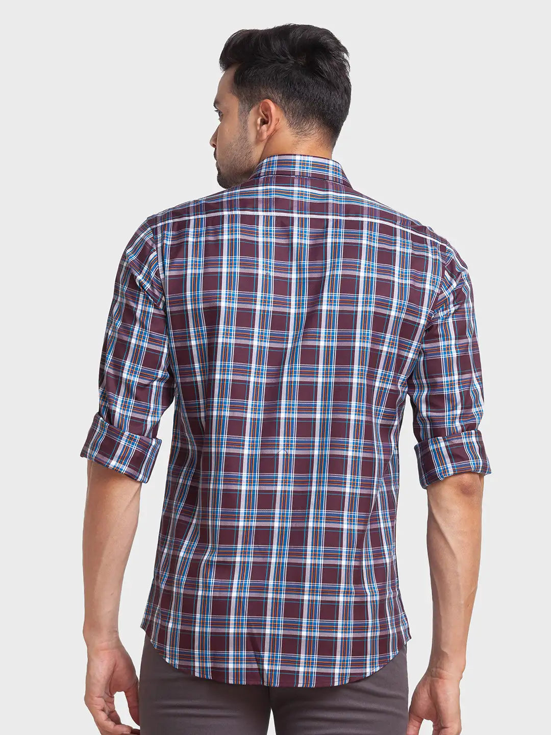 Men Tailored Fit Grey Shirt
