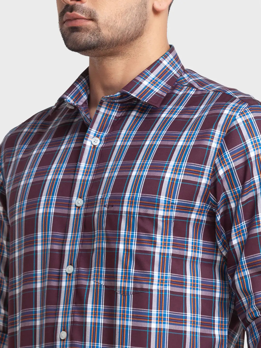 Men Tailored Fit Grey Shirt