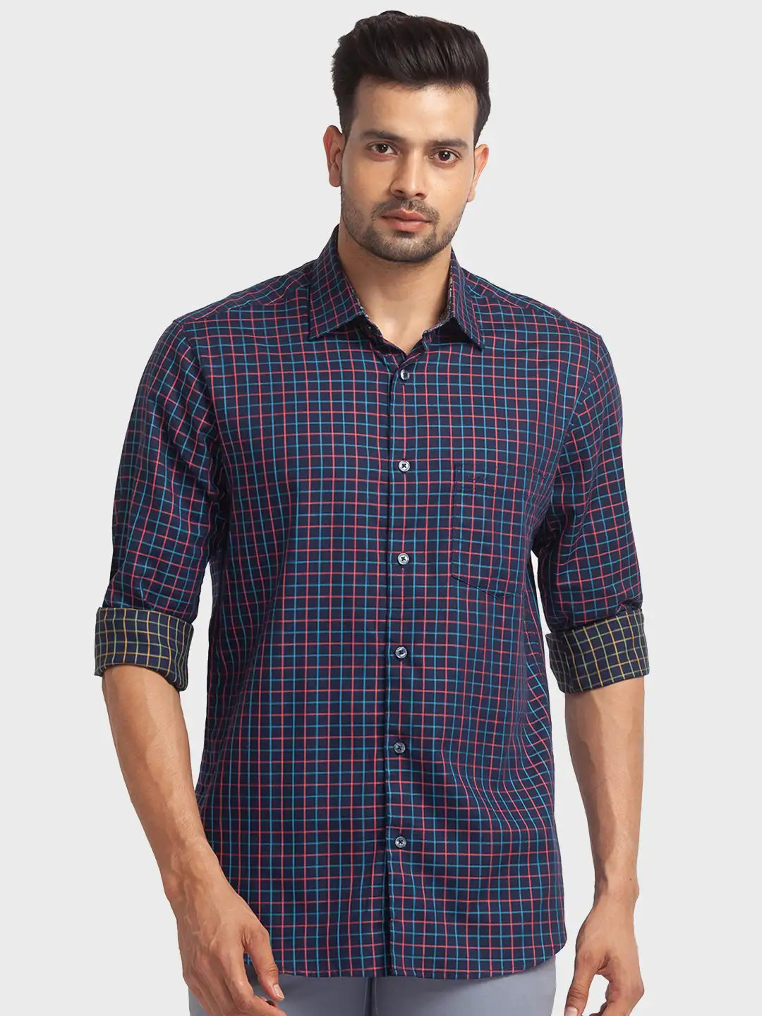 Men Tailored Fit Red Shirt