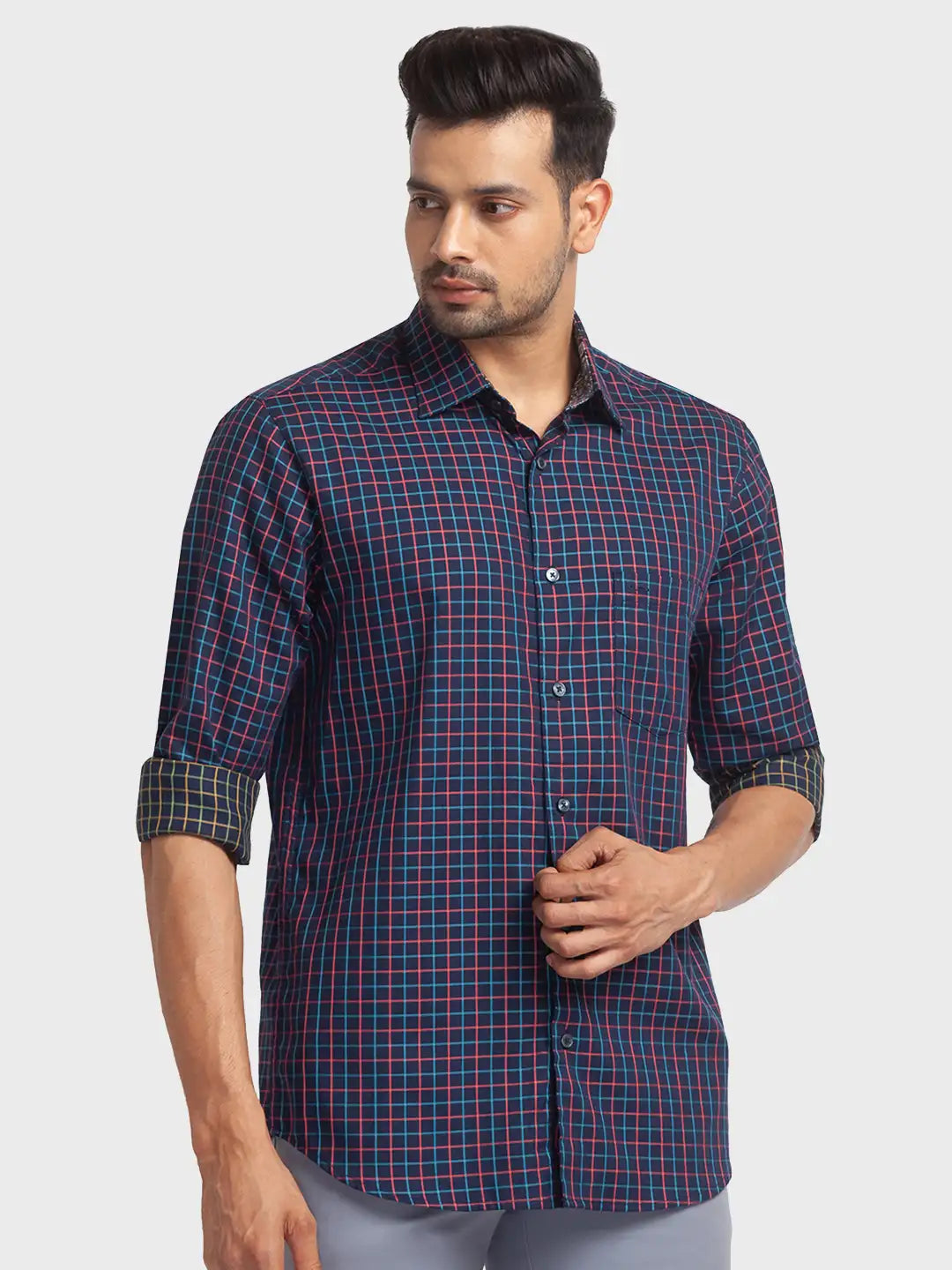 Men Tailored Fit Red Shirt