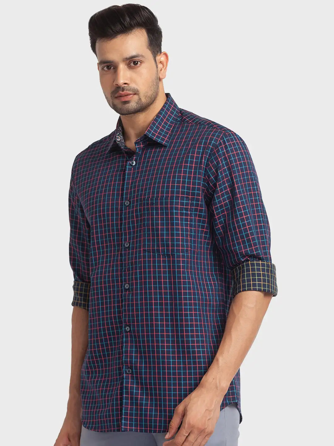 Men Tailored Fit Red Shirt