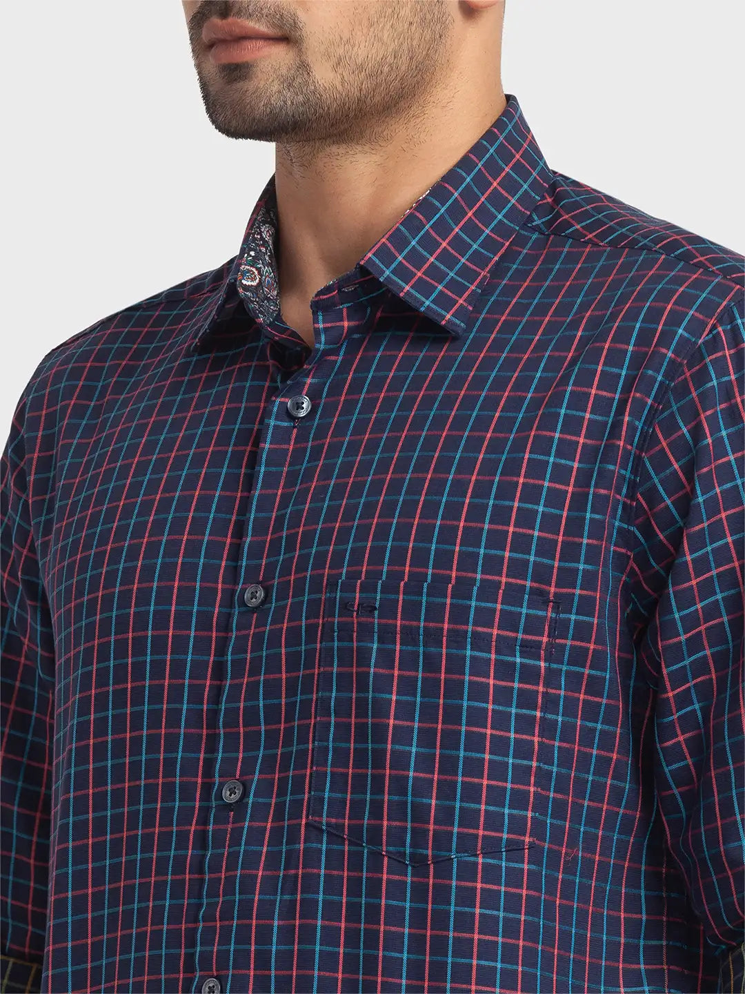 Men Tailored Fit Red Shirt