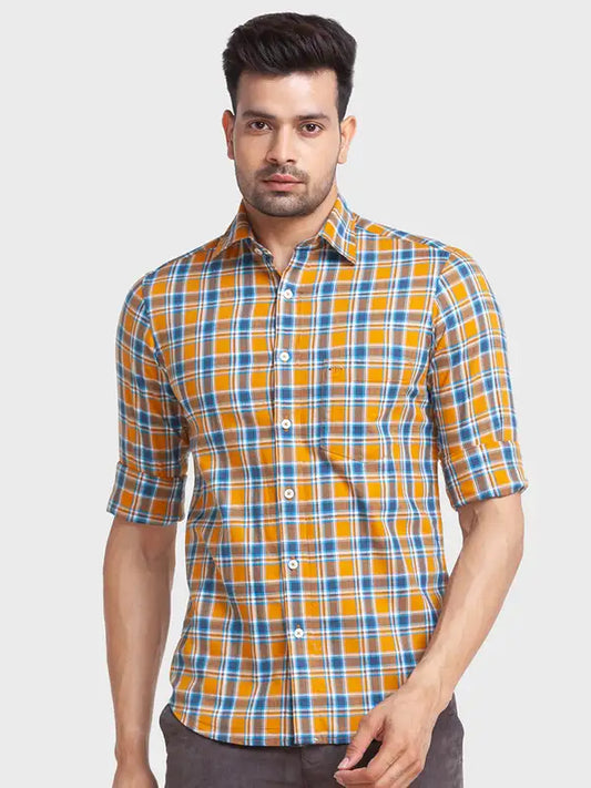 Men Regular Fit Blue Shirt