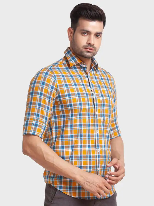 Men Regular Fit Blue Shirt