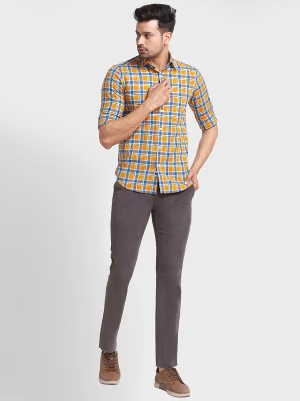 Men Regular Fit Blue Shirt