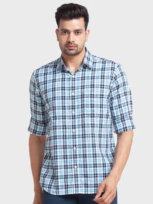 Men Regular Fit Blue Shirt