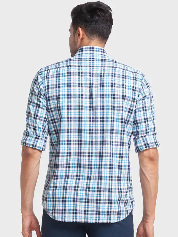Men Regular Fit Blue Shirt
