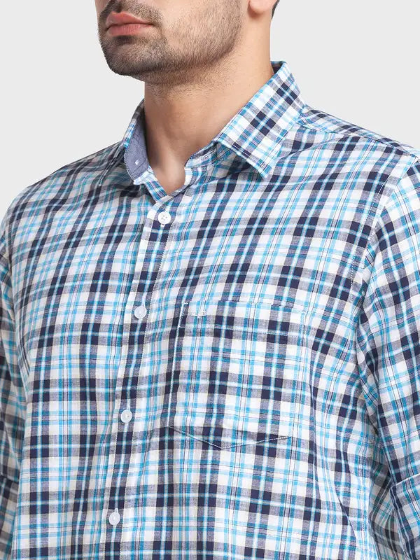 Men Regular Fit Blue Shirt
