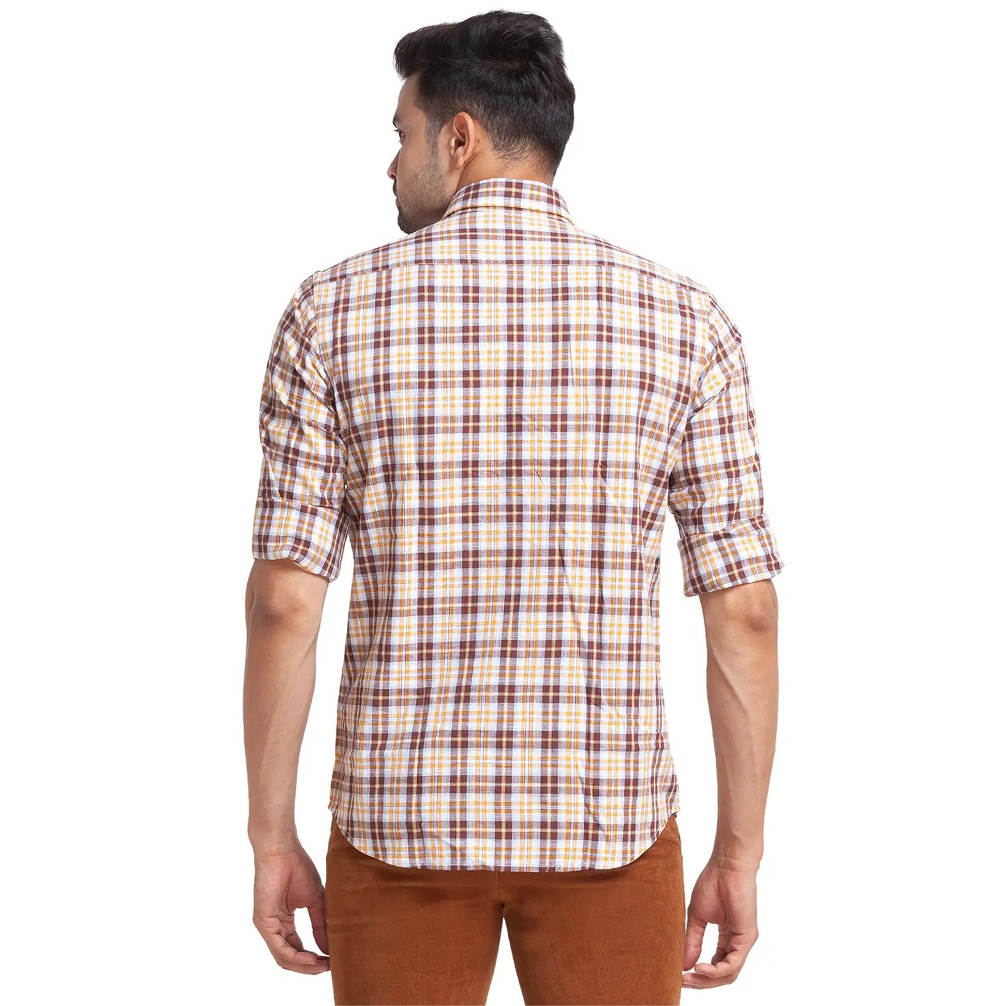 Men Tailored Fit Medium Red Shirt