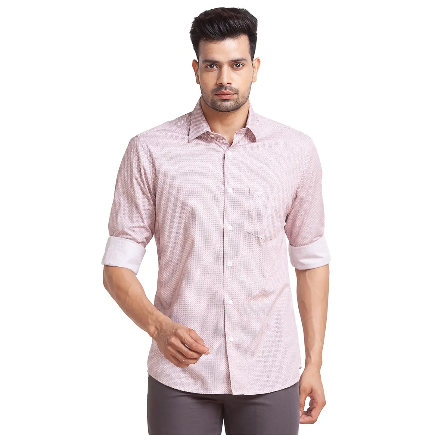 Men Tailored Fit Red Shirt