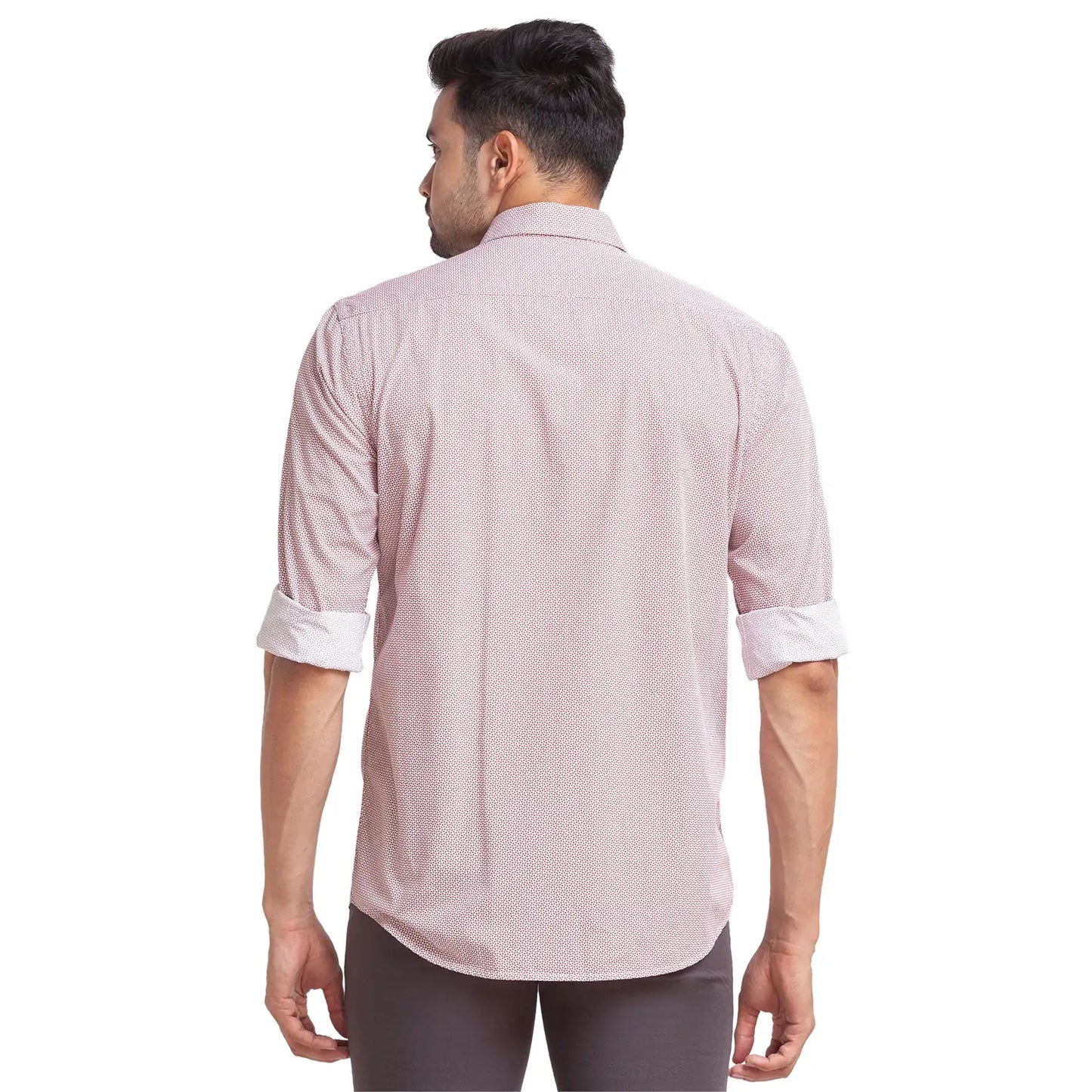 Men Tailored Fit Red Shirt