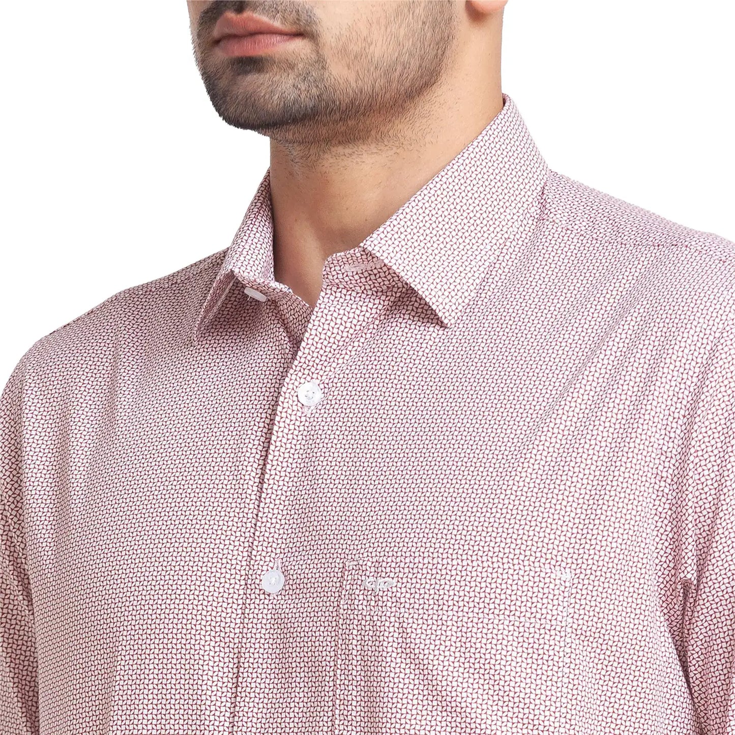 Men Tailored Fit Red Shirt