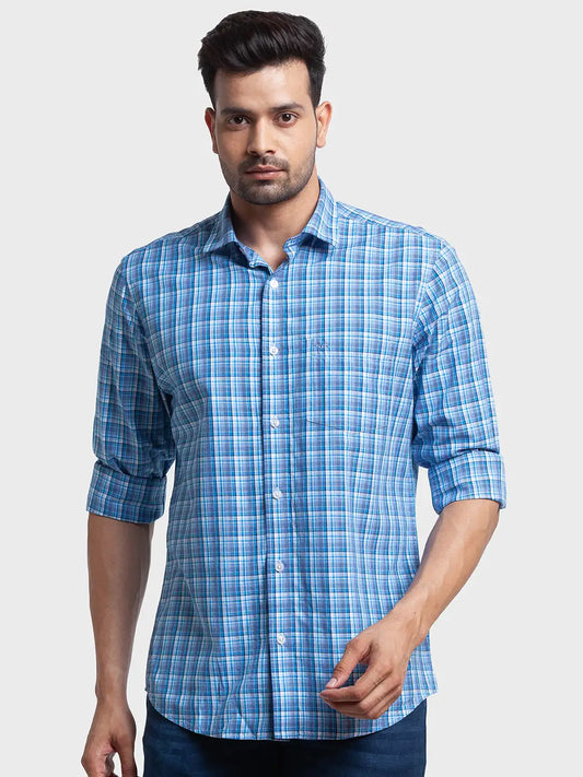 Men Tailored Fit Orange Shirt