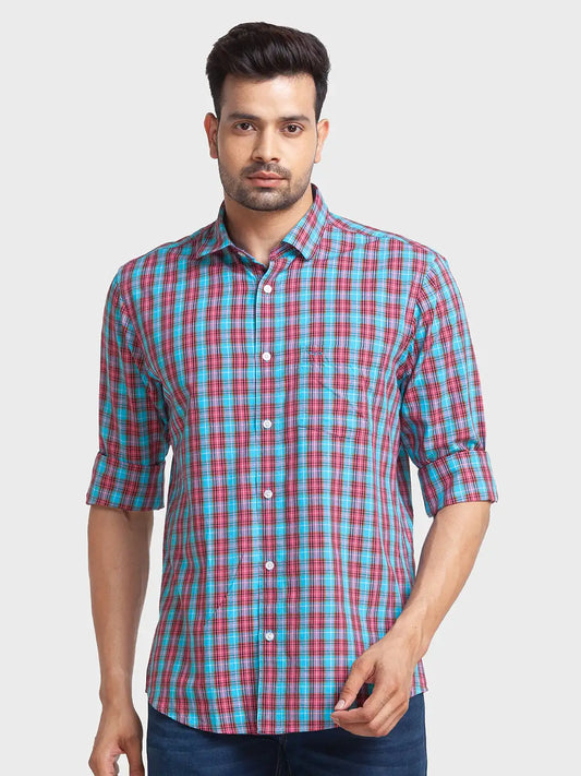 Men Tailored Fit Red Shirt