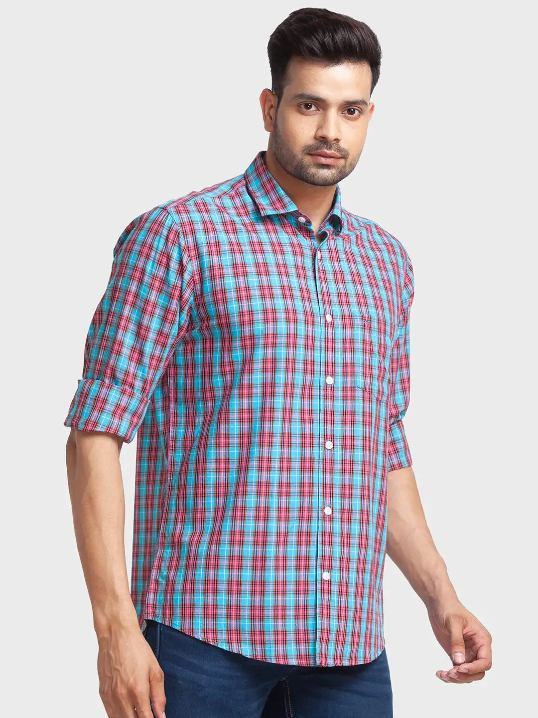 Men Tailored Fit Red Shirt