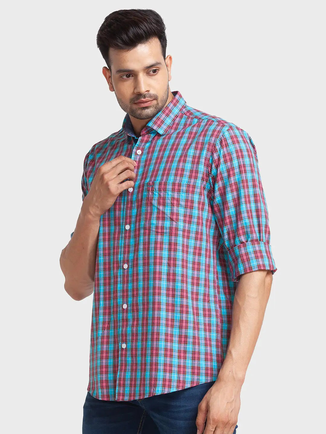 Men Tailored Fit Red Shirt