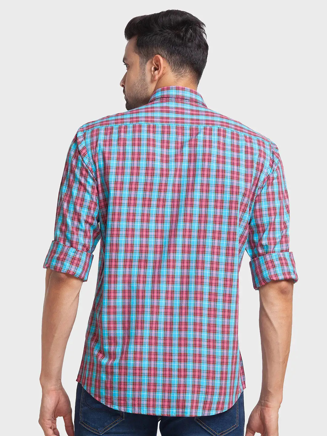 Men Tailored Fit Red Shirt