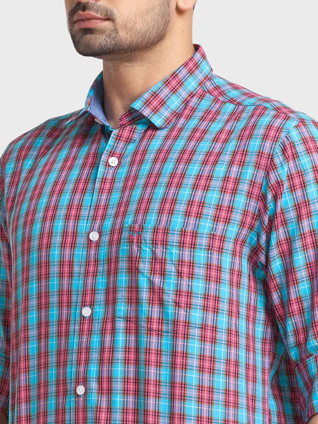 Men Tailored Fit Red Shirt
