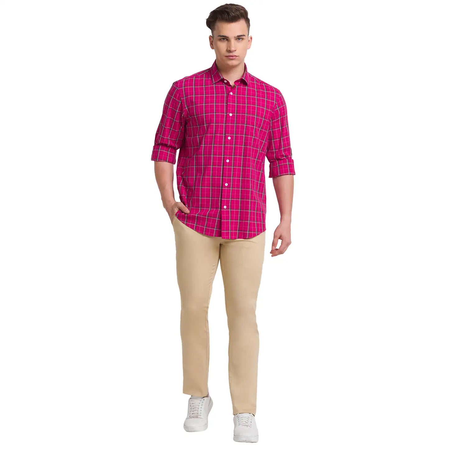 Men Tailored Fit Blue Shirt