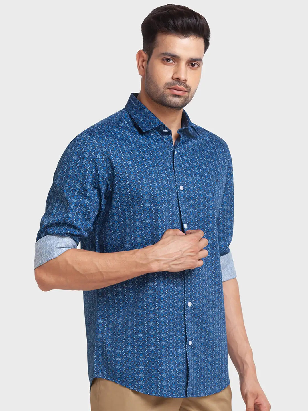 Men Tailored Fit Green Shirt
