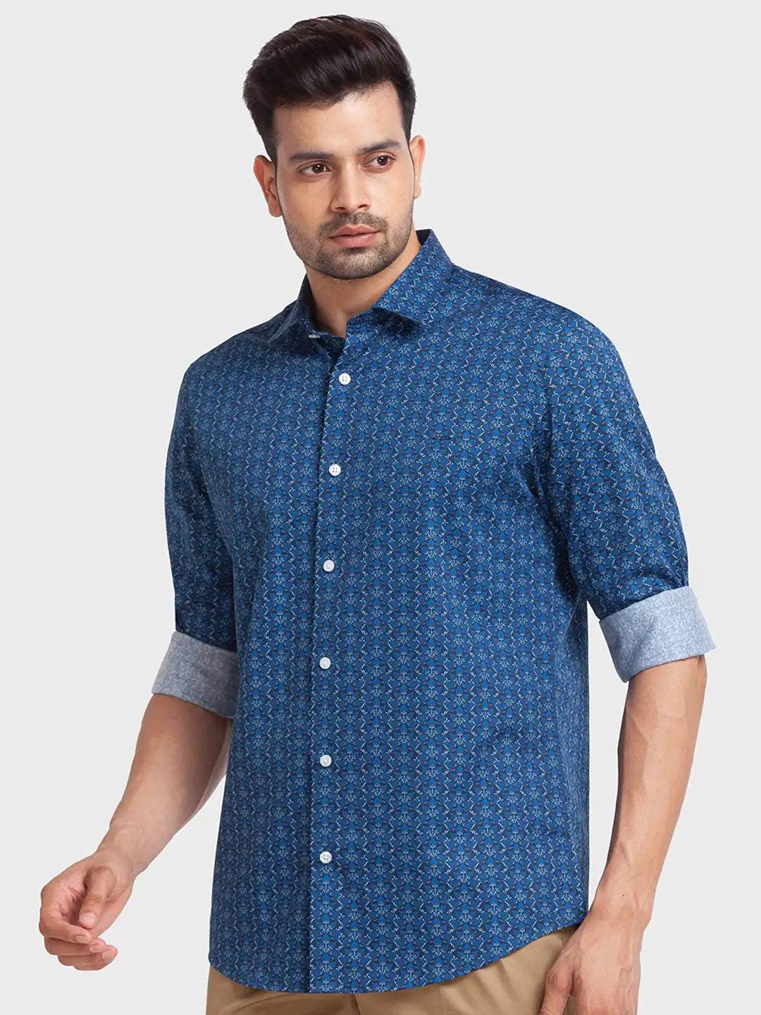 Men Tailored Fit Green Shirt
