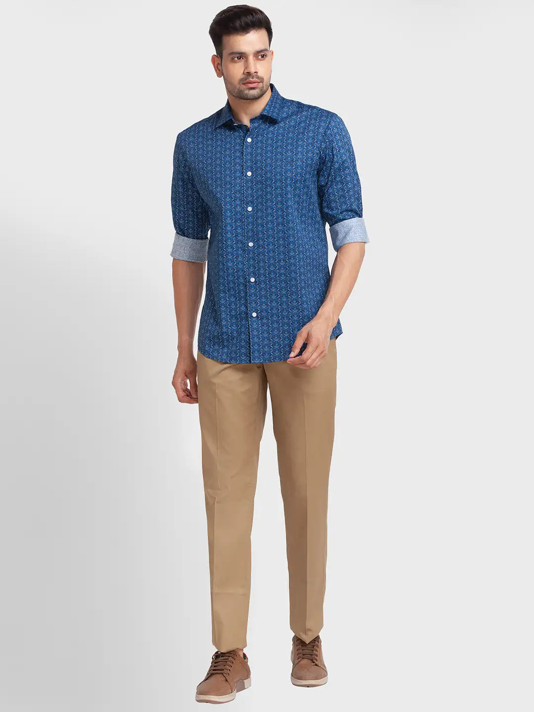 Men Tailored Fit Green Shirt
