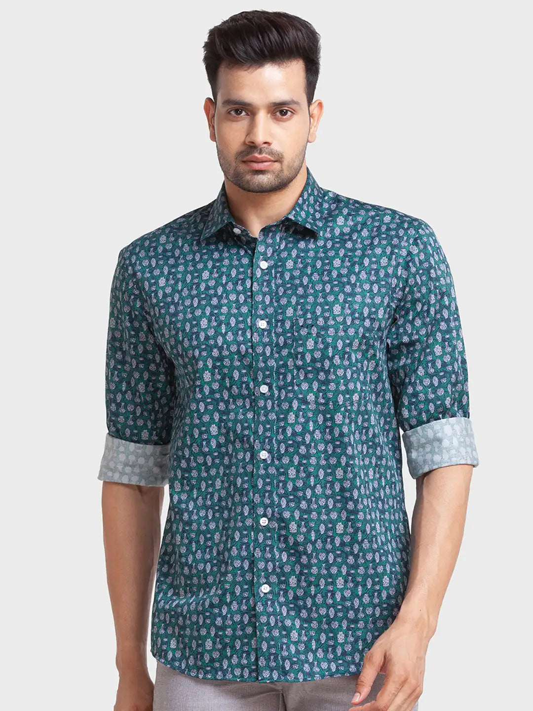 Men Tailored Fit Red Shirt