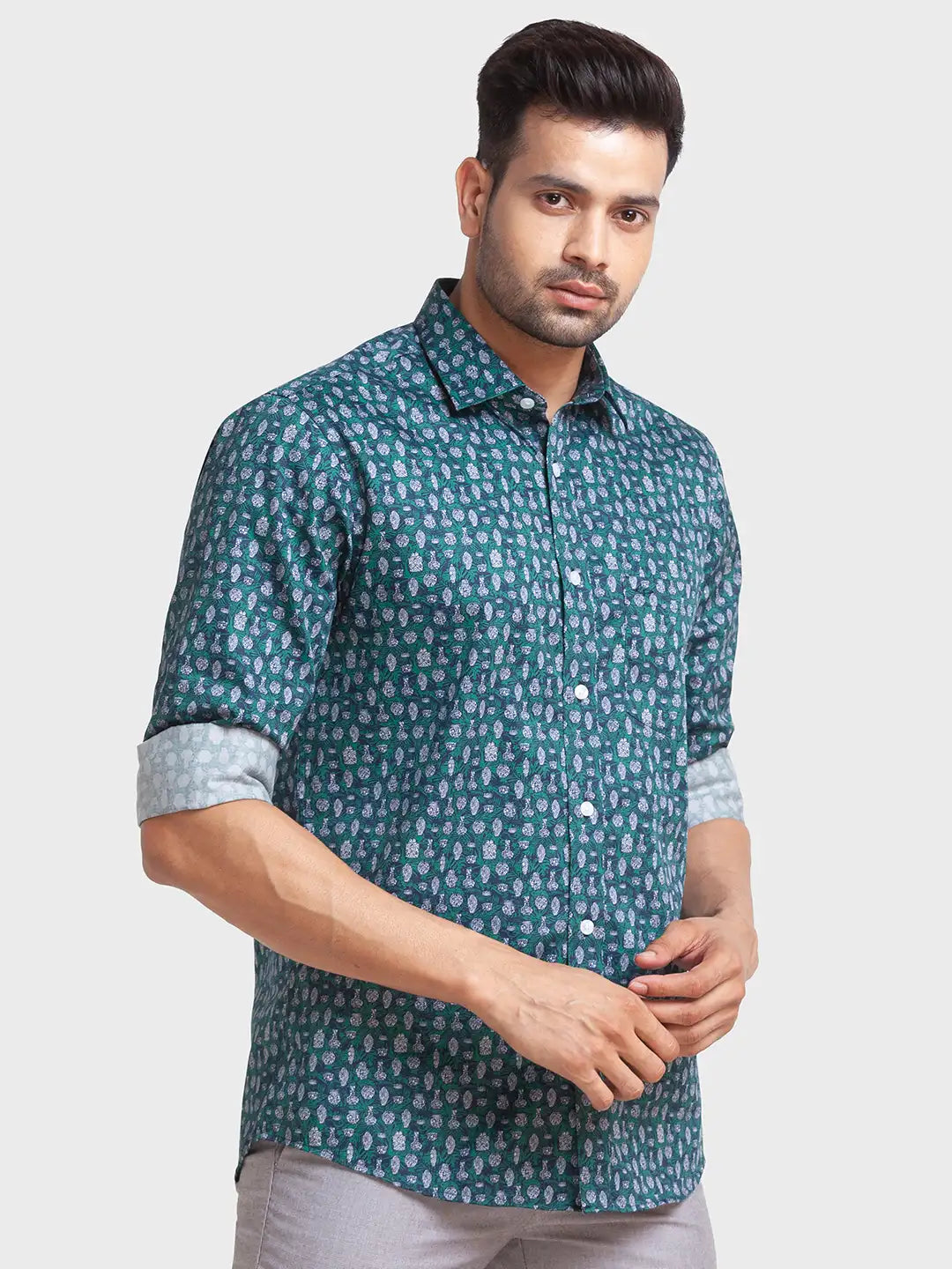 Men Tailored Fit Red Shirt