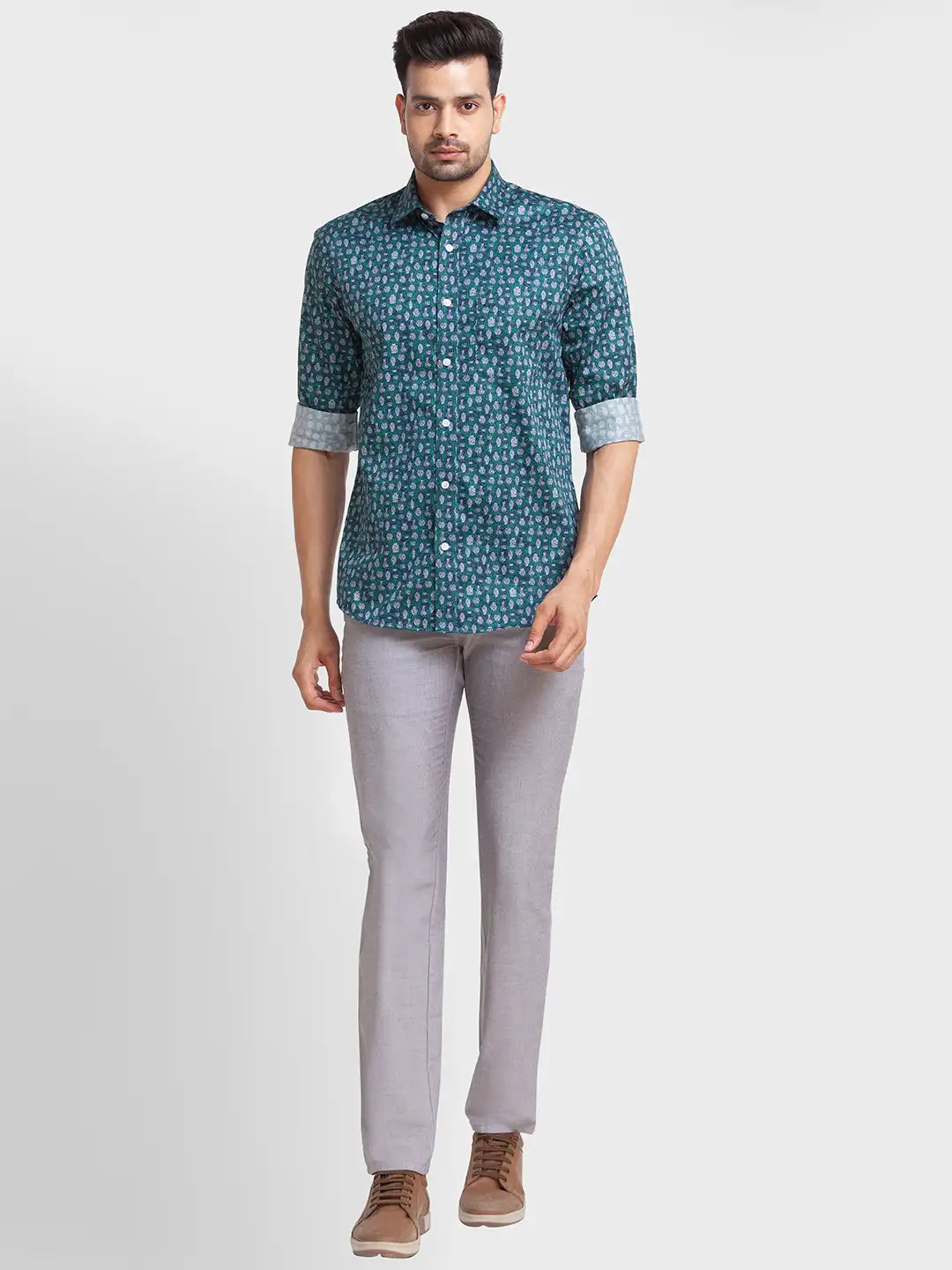 Men Tailored Fit Red Shirt