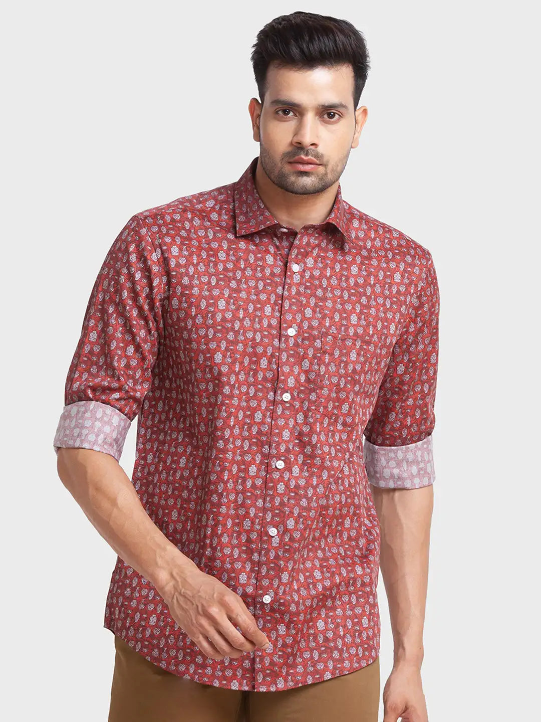 Men Tailored Fit Blue Shirt