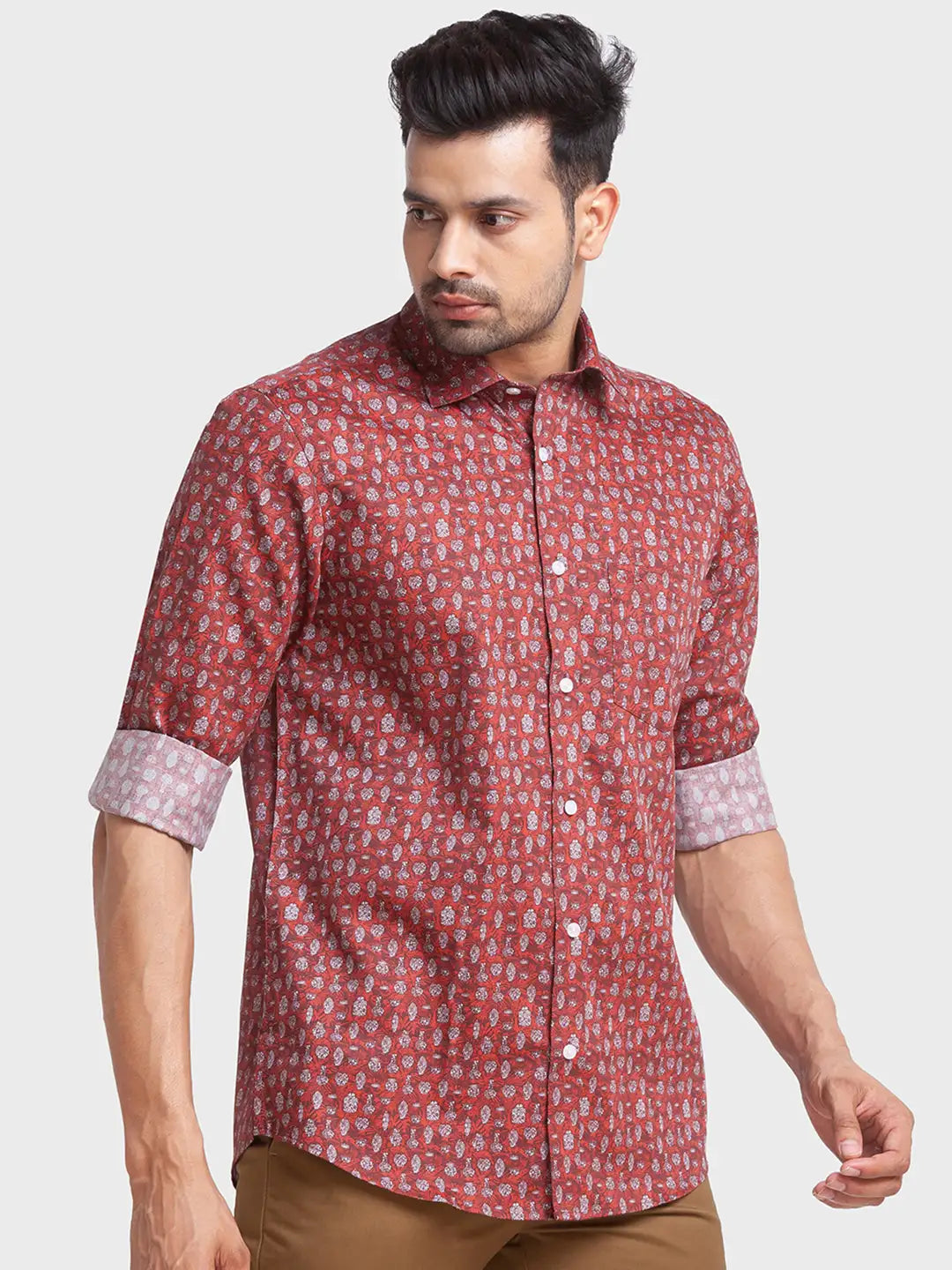 Men Tailored Fit Blue Shirt