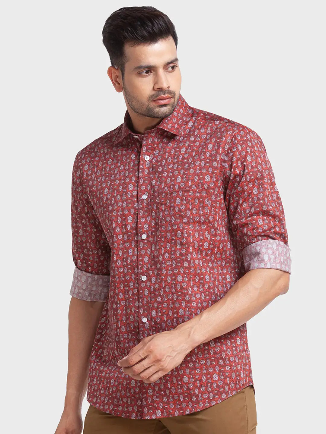 Men Tailored Fit Blue Shirt