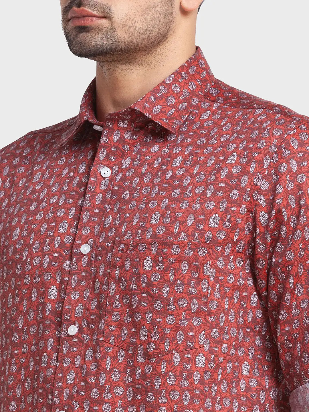 Men Tailored Fit Blue Shirt