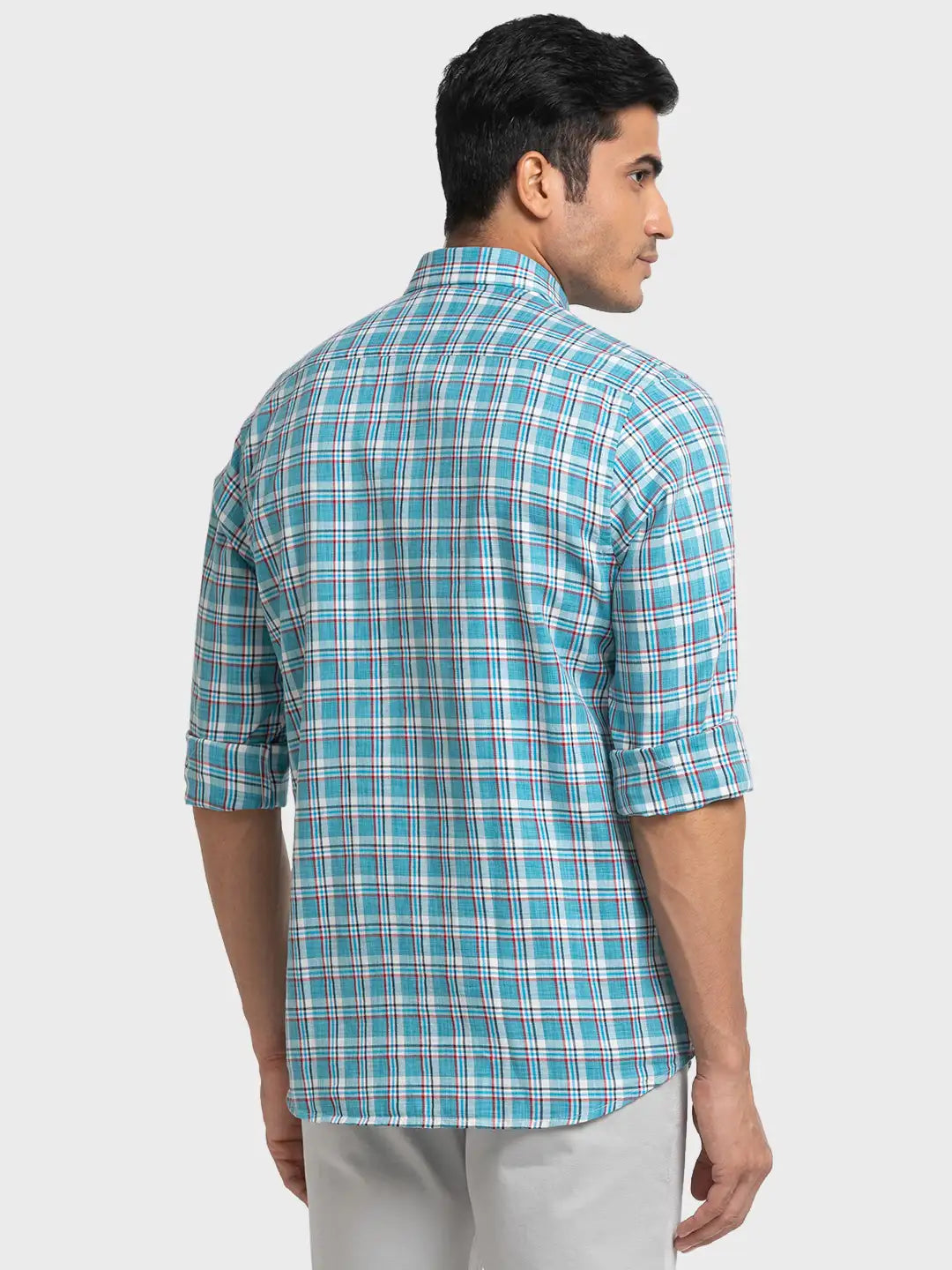 Men Tailored Fit Green Shirt