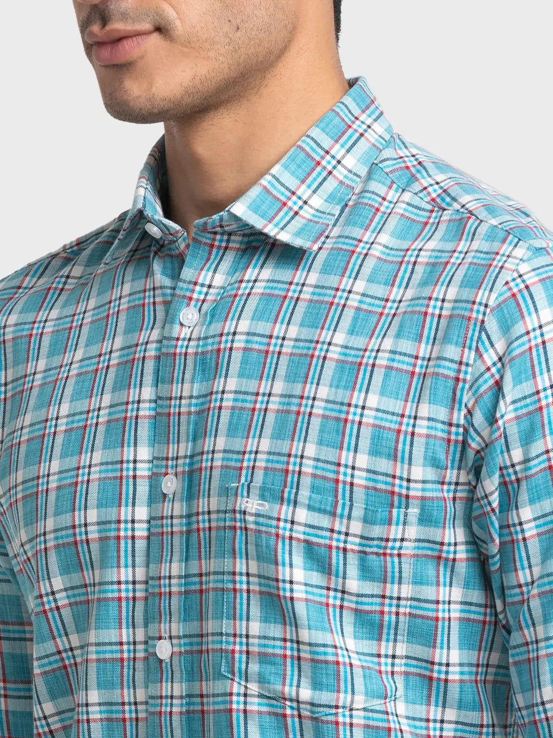Men Tailored Fit Green Shirt