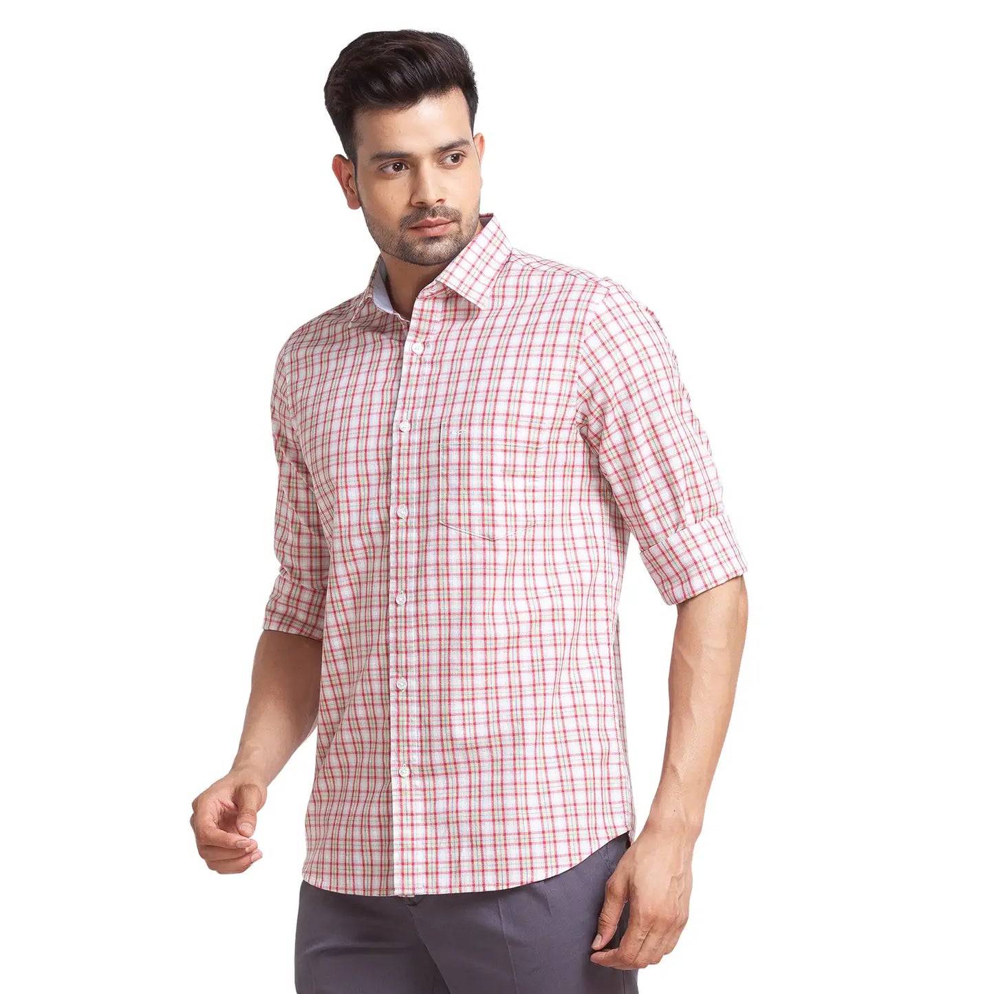 Men Tailored Fit Blue Shirt