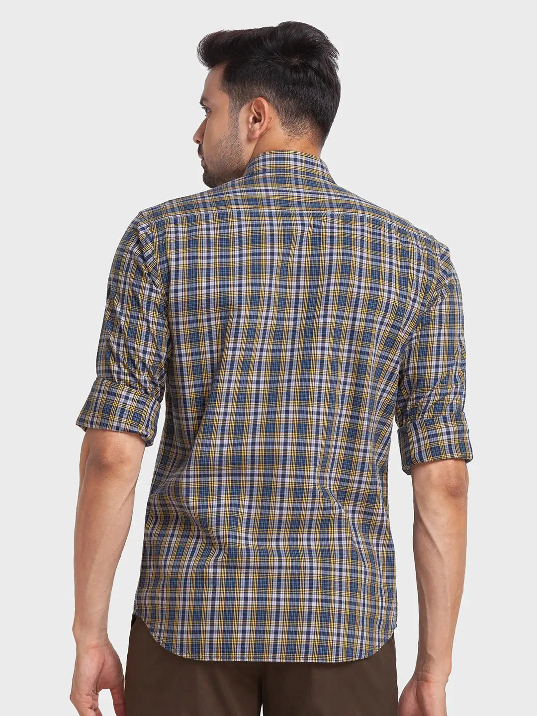 Men Tailored Fit Brown Shirt